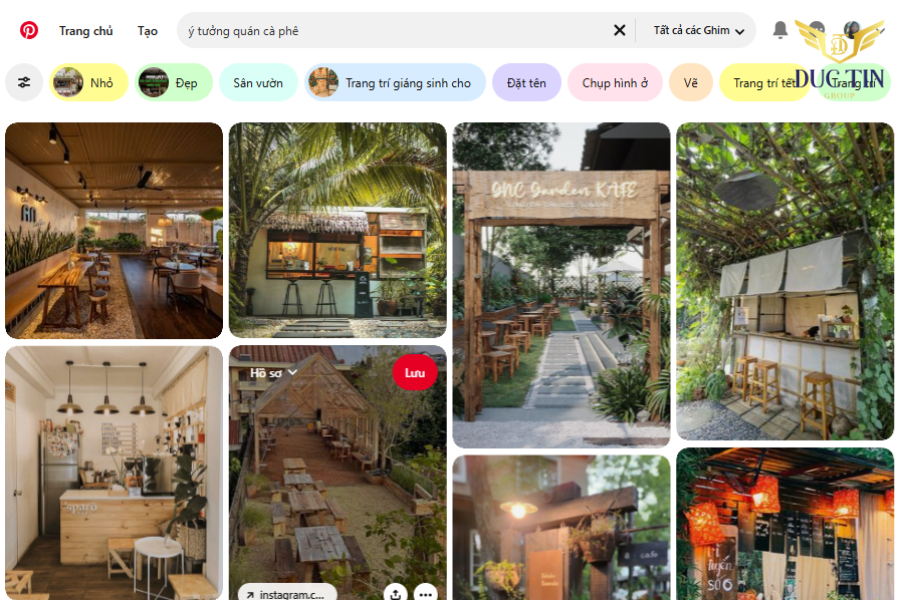 Tìm kiếm vô vàn ý tưởng từ ứng dụng Pinterest